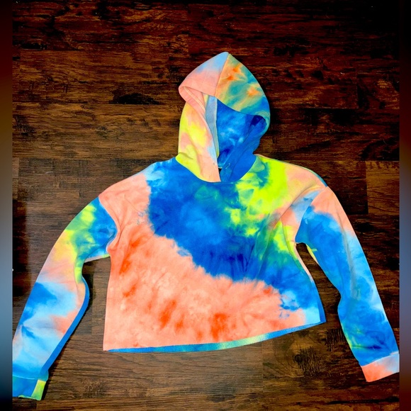 Rue 21 rue21 crop top pullover hoodie tiedye - Picture 1 of 3